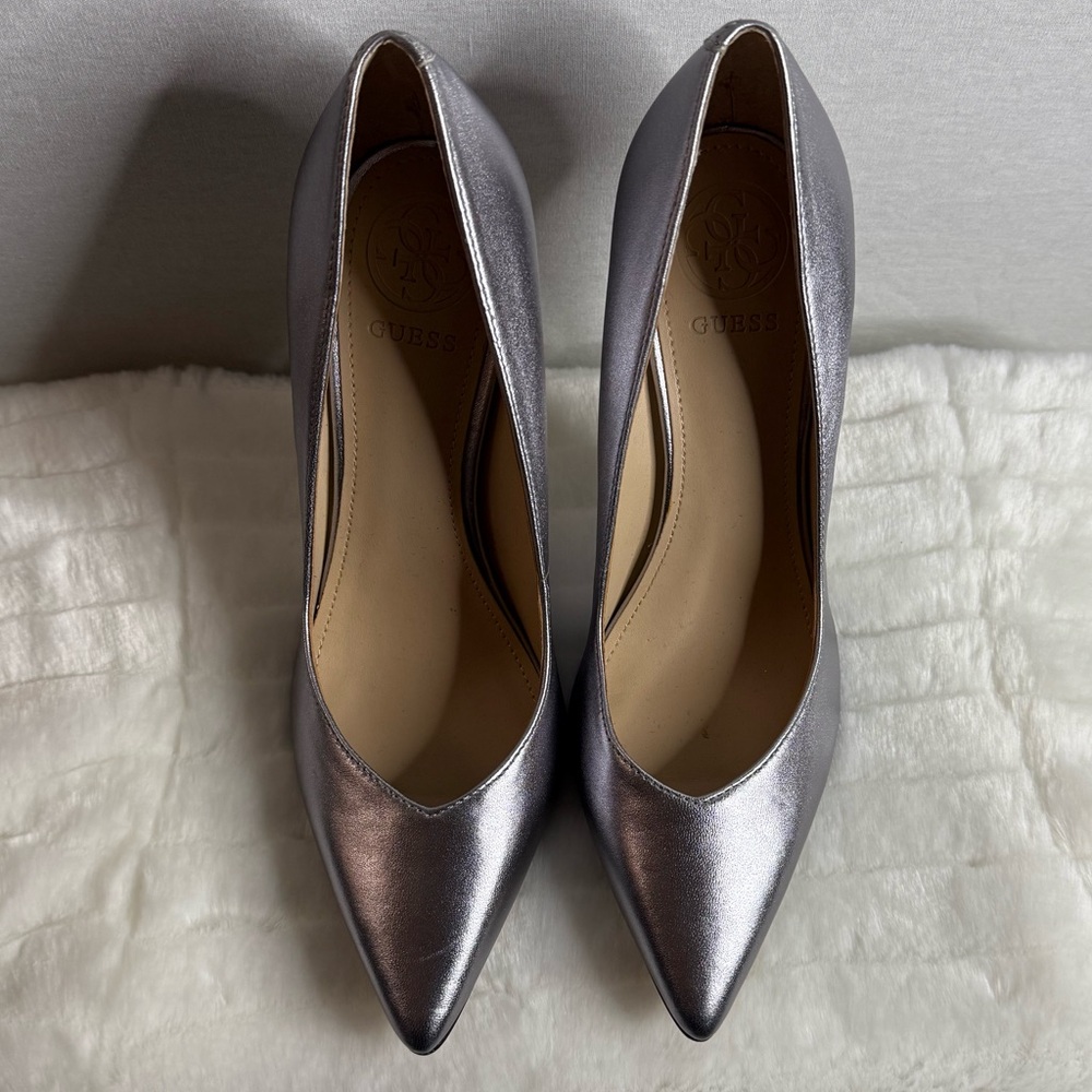 GUESS Silver Pumps 🤍 - Picture 3 of 7